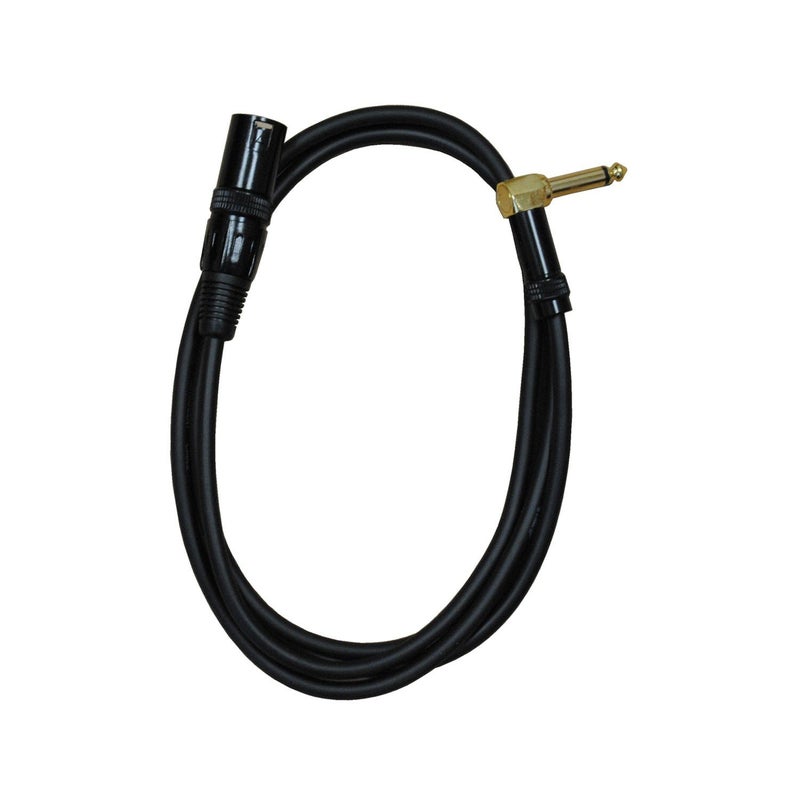 AUDIO 2000'S Audio 2000s E17112 1/4" TS Right Angle to XLR Male 12 Feet Audio Cable - Image 1